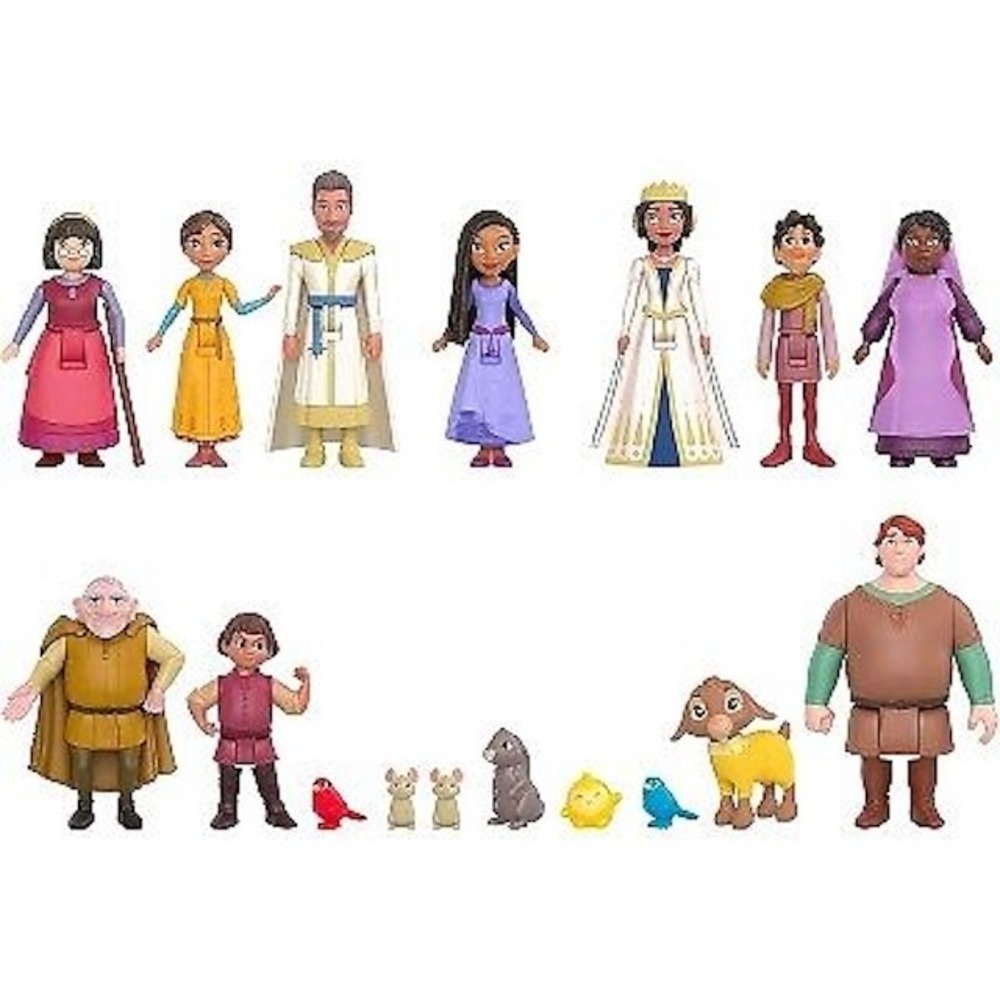 Mattel Disney Wish Kingdom of Rosas Character Set 10 Dolls 5 Friends HTP20